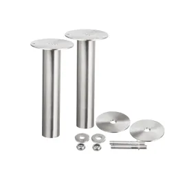 Console droite ronde 200 mm / Inox – paire