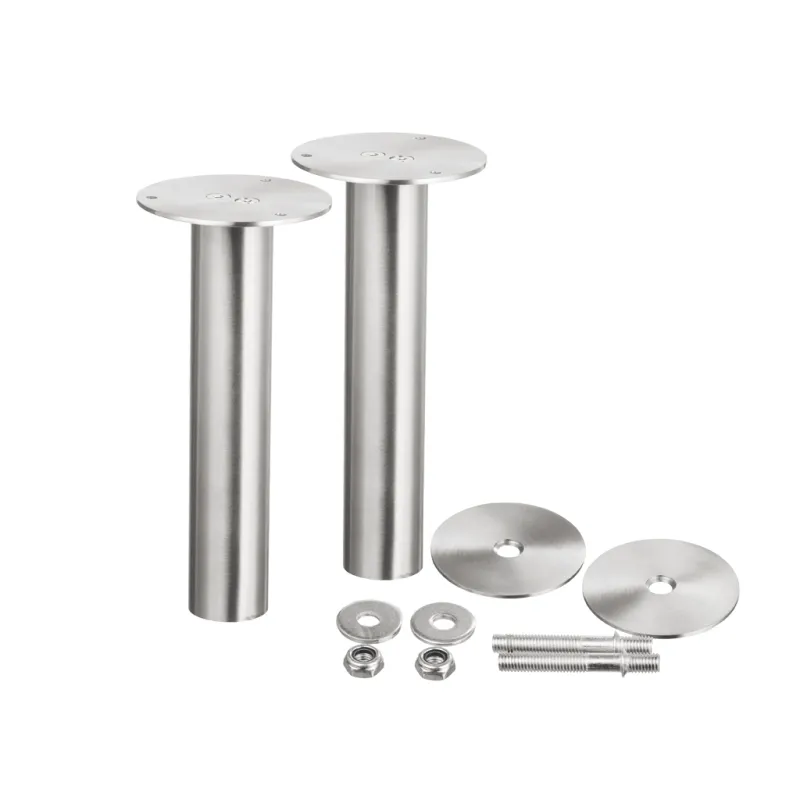 Console droite ronde 200 mm / Inox – paire