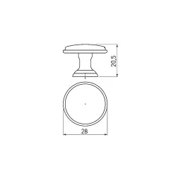 Bouton de meuble GRADO / Argent vieilli