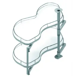 Banane d’angle BEAN avec amortissement / Blanc – chrome