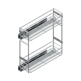 Panier coulissant avec coulisses BLUM et amortissement / Chrome brillant