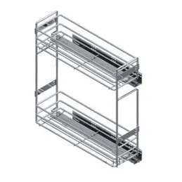 Panier coulissant avec coulisses BLUM et amortissement / Chrome brillant