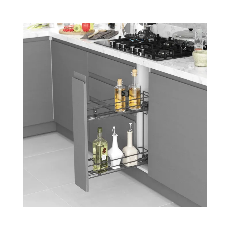 Panier coulissant avec coulisses BLUM et amortissement / Anthracite