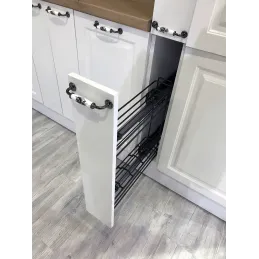 Panier coulissant avec coulisses BLUM et amortissement / Anthracite