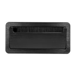 Prise escamotable encastrable 2 x 230 V + 2 x USB pour la recharge + HDMI + RJ45 / Noir brossé
