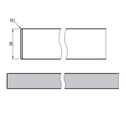 Plan de travail KRONOSPAN Elegance Endgrain (chant ABS) / K107 FP