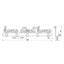 Patère murale SWEET HOME / Noir mat
