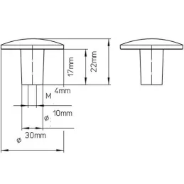 Bouton de meuble SALVA / Chrome brillant