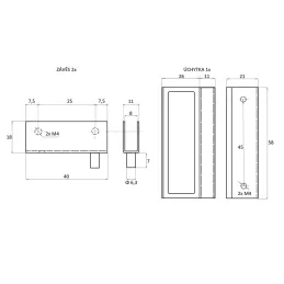 Rideau en dentelle pour vitre sans perçage avec fixation / Nickel
