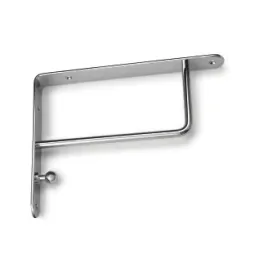 Support d’étagère avec patère HANG / Chrome brillant