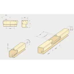 Charnière invisible 110° pour porte en aluminium avec amortisseur