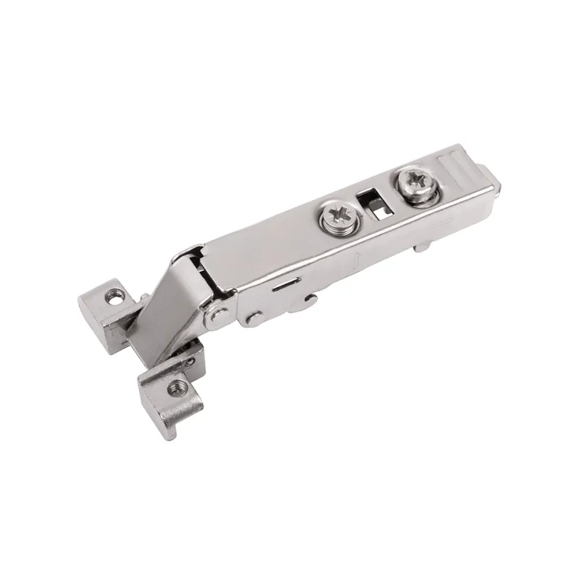 Charnière coudée 110° pour portes en aluminium, sans ressort