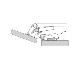 Adaptateur BLUMOTION avec amortissement pour charnières à 170°