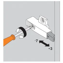 Adaptateur BLUMOTION avec amortissement entre les charnières