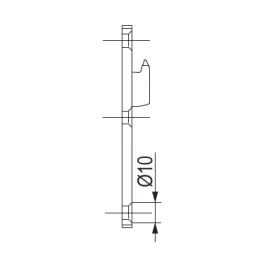 Ferrure de suspension de meuble – encastrée dans le chant / Noire