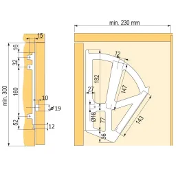 Système basculant double pour chaussures / Blanc – paire