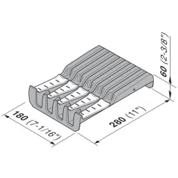 Porte-couteaux ORGA LINE / Gris foncé