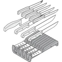 Porte-couteaux ORGA LINE / Gris foncé