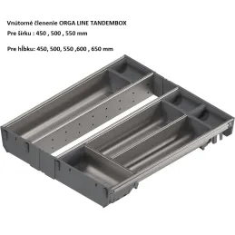 Range-couverts intérieur pour tiroir ORGA LINE TANDEMBOX / Inox – set