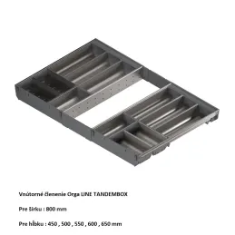 Range-couverts intérieur pour tiroir ORGA LINE TANDEMBOX / Inox – set