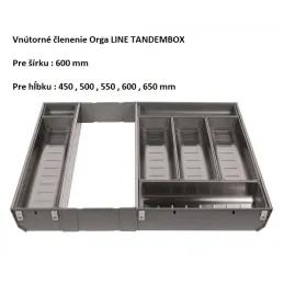 Range-couverts intérieur pour tiroir ORGA LINE TANDEMBOX / Inox – set