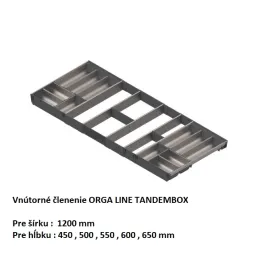 Range-couverts intérieur pour tiroir ORGA LINE TANDEMBOX / Inox – set