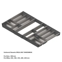 Range-couverts intérieur pour tiroir ORGA LINE TANDEMBOX / Inox – set