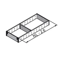 Aménagement intérieur de tiroir ORGA LINE / Inox – set