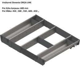Aménagement intérieur de tiroir ORGA LINE / Inox – set