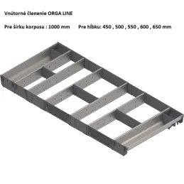 Aménagement intérieur de tiroir ORGA LINE / Inox – set