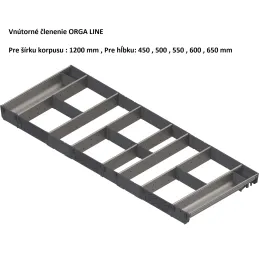 Aménagement intérieur de tiroir ORGA LINE / Inox – set