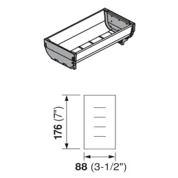 Bol inox 88 x 176 pour système ORGA LINE / inox