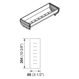 Bol en acier inoxydable 88 x 264 pour système ORGA LINE / Inox