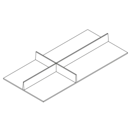 Croisillon de rangement pour tiroir LiniQ / Frêne noir