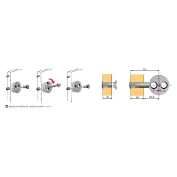 Excentrique pour lits VIS / Nikel – KIT