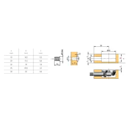 Excentrique pour lits VIS / Nikel – KIT