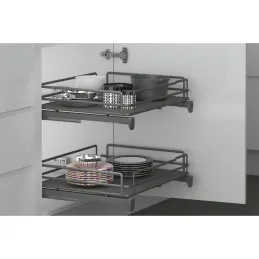 Tiroir coulissant total avec amortisseur INOXA ELLITE 5202EDY / Titanium