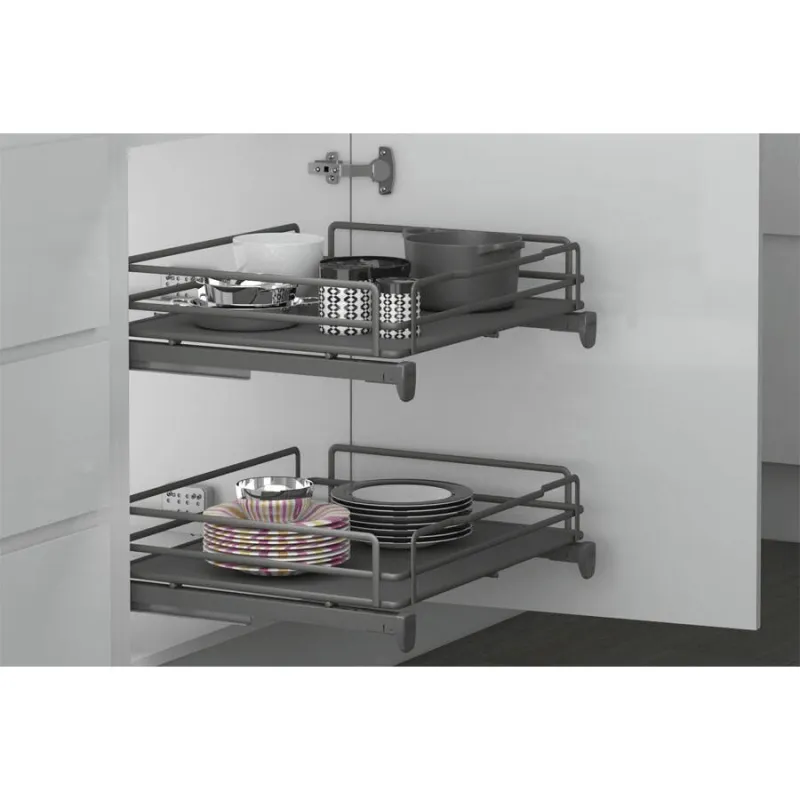 Tiroir coulissant total avec amortisseur INOXA ELLITE 5202EDY / Titanium
