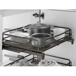 Tiroir coulissant total avec amortisseur INOXA ELLITE 5202EDY / Titanium
