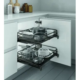 Tiroir coulissant total avec amortisseur INOXA ELLITE 5202EDY / Titanium