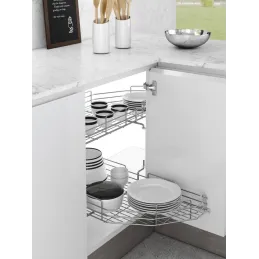 Étagère d’angle pivotante Inoxa EASY / Chrome brillant