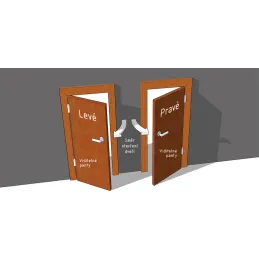 Poignée de porte intérieure VIOLA / Blanche