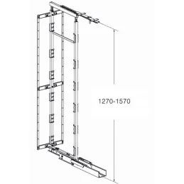 Porte-aliments ELEGANCE 1270 - 1570 mm avec amortissement / Chrome - blanc