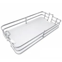 Porte-aliments ELEGANCE 1270 - 1570 mm avec amortissement / Chrome - blanc