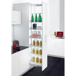 Porte-aliments ELEGANCE 1270 - 1570 mm avec amortissement / Chrome - blanc