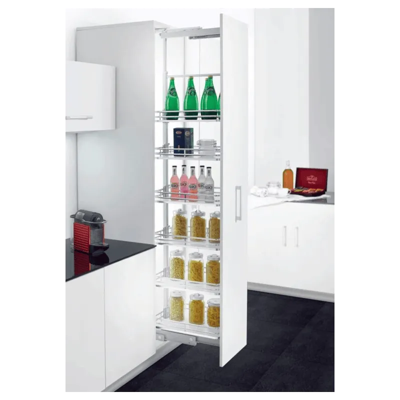 Porte-aliments ELEGANCE 1270 - 1570 mm avec amortissement / Chrome - blanc