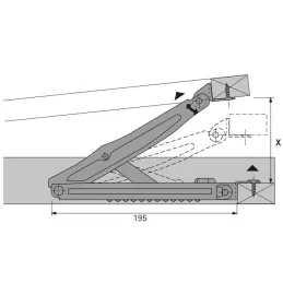 Ferrure de réglage pour sommier de lit MULTIFLEX