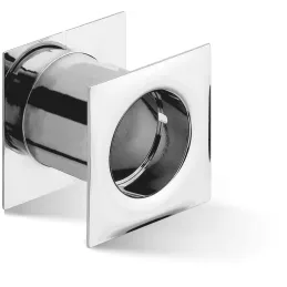 Grille d’aération métallique carrée pour porte 40 mm / Chrome brillant