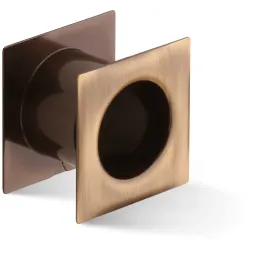 Ventilateur métallique carré pour porte 40 mm / Bronze