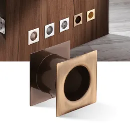 Ventilateur métallique carré pour porte 40 mm / Bronze